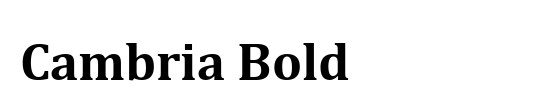 Cambria Bold Font Download Mac